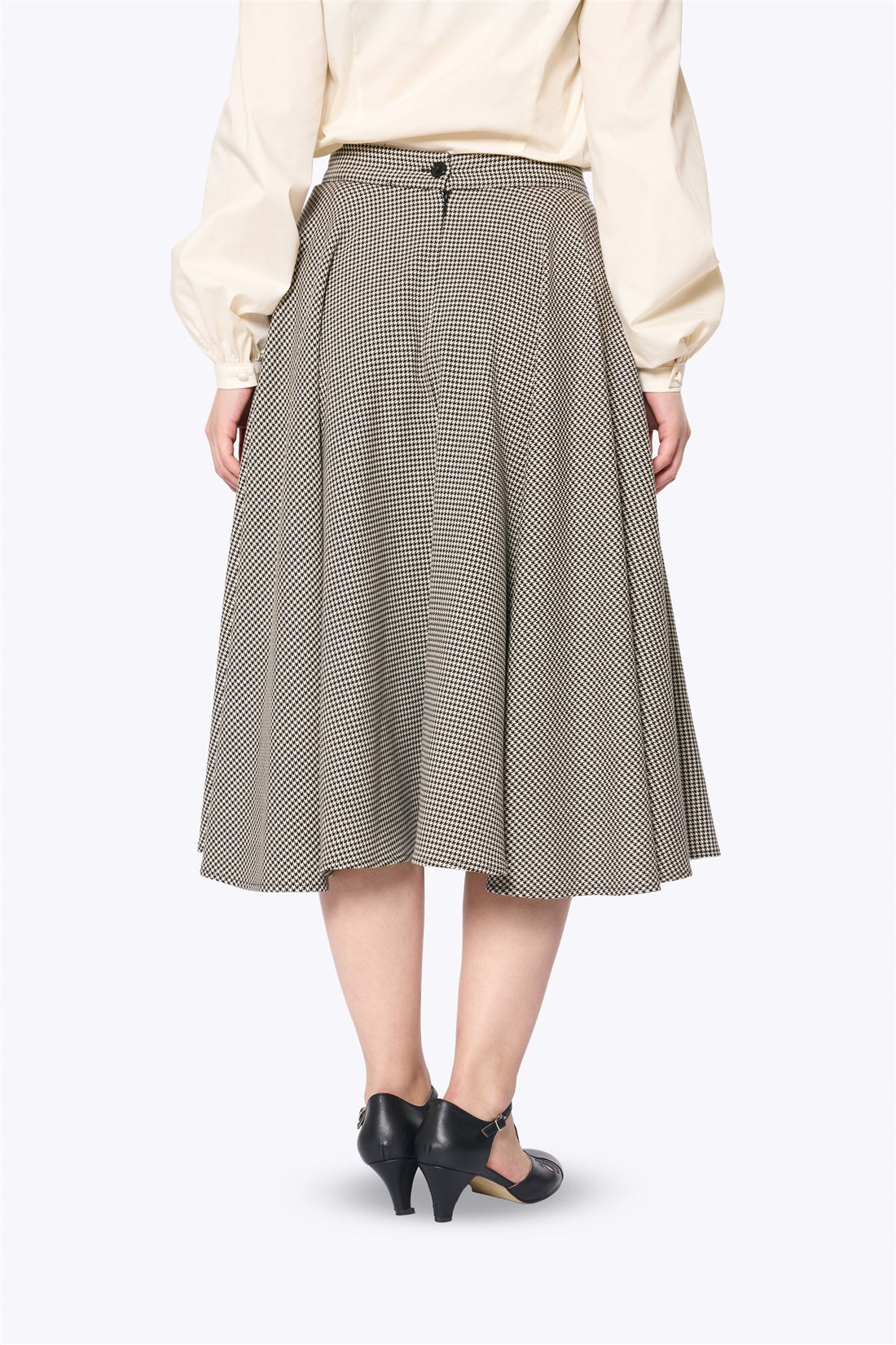 Milla Rose Beige Puppytooth Skirt