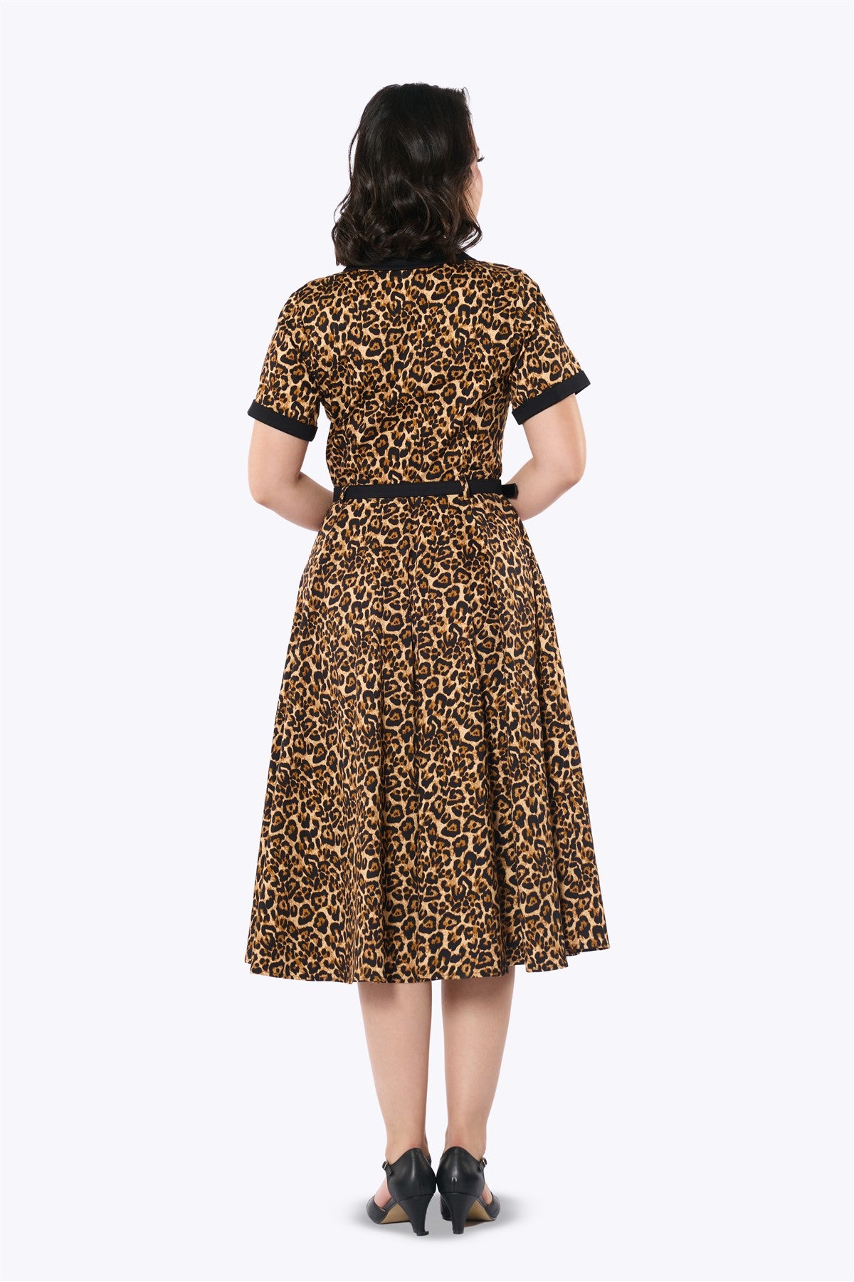 Caterina Leopard Swing Dress