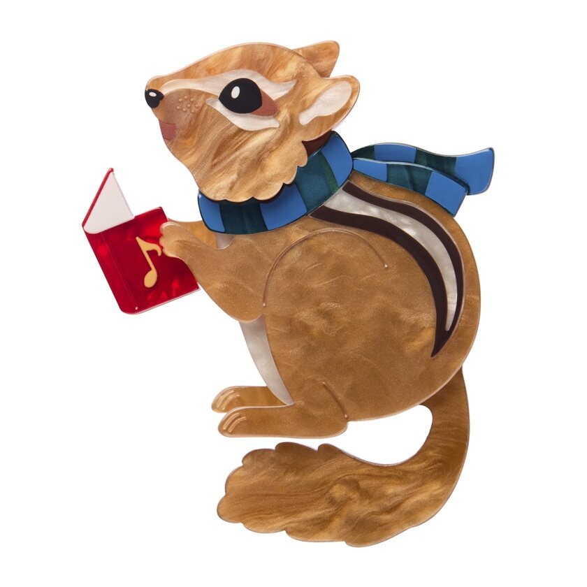 Charlie the chipmunk brooch