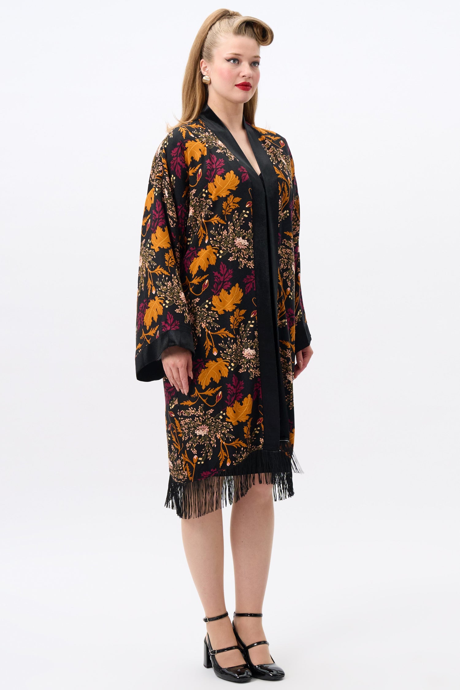 Momiji Gold Leaf Kimono