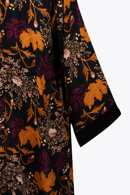 Momiji Gold Leaf Kimono