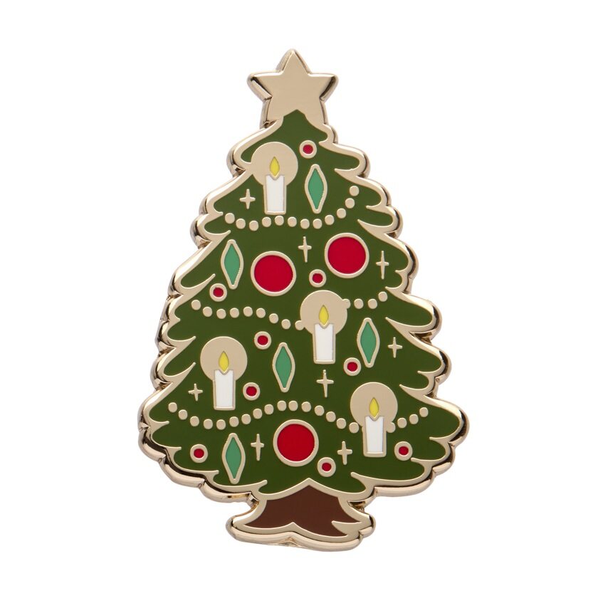 Christmas Tree Centre-Piece Enamel Pin