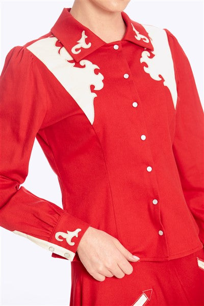 Dolly Western Shirt Red