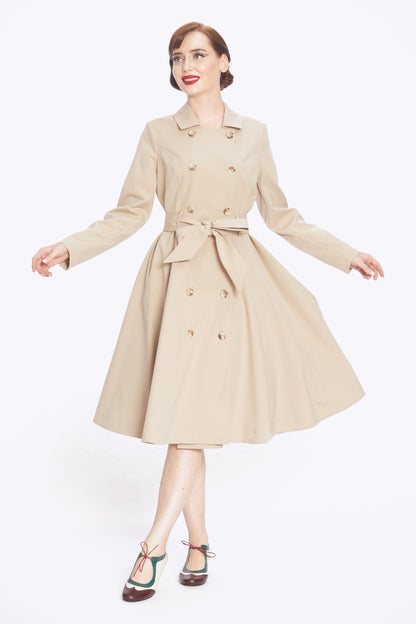 Korrina Cream Swing Trench Coat