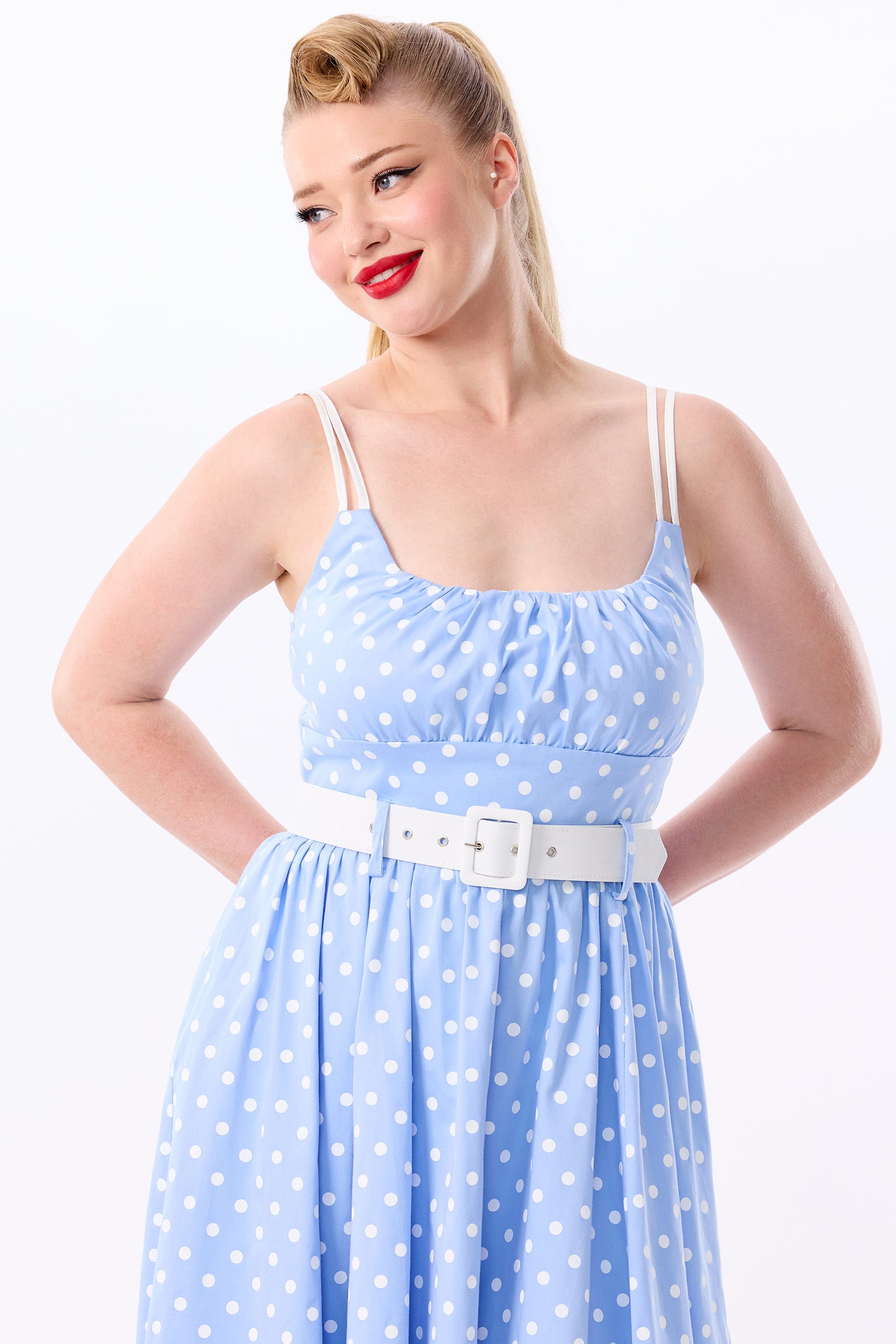 Lulu Sky Polka Swing Dress