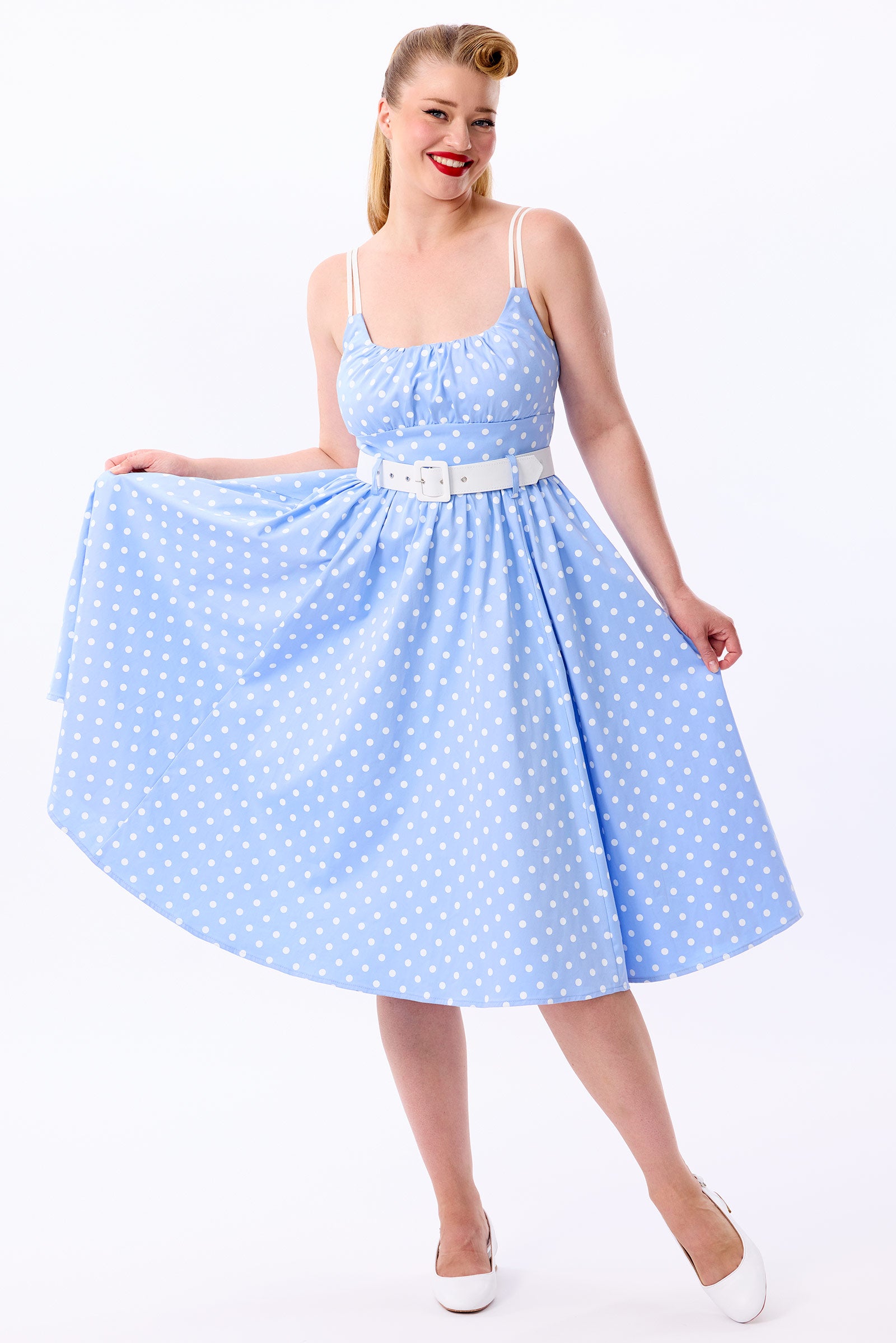 Lulu Sky Polka Swing Dress