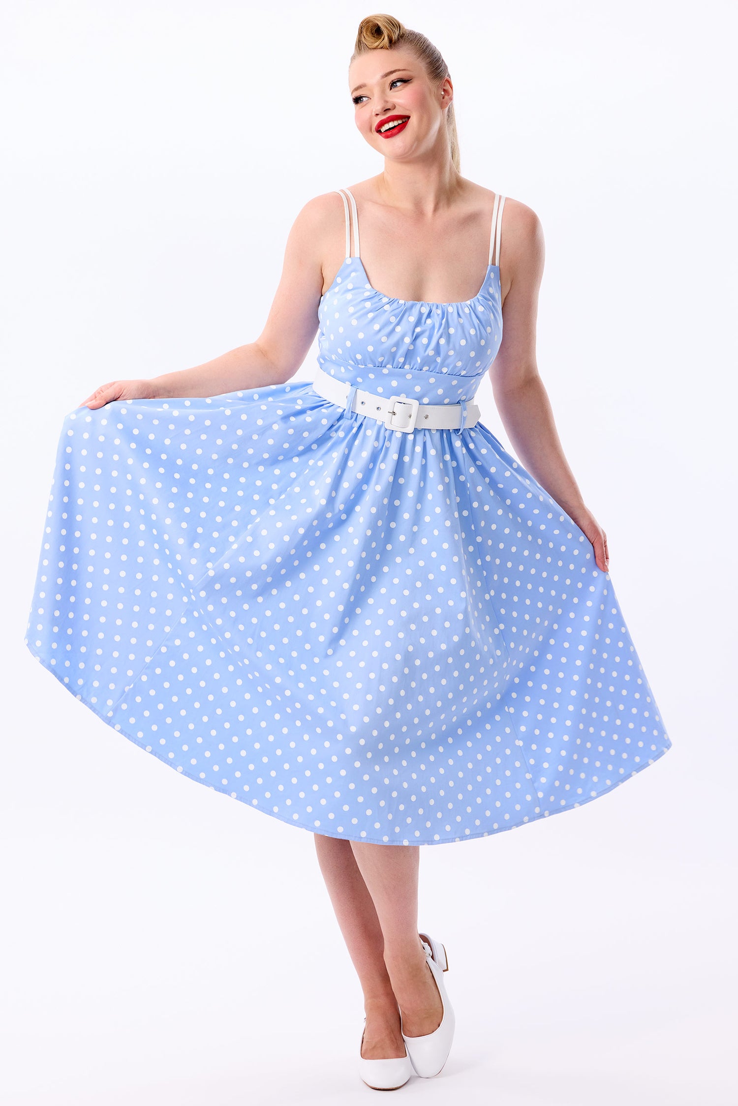 Lulu Sky Polka Swing Dress