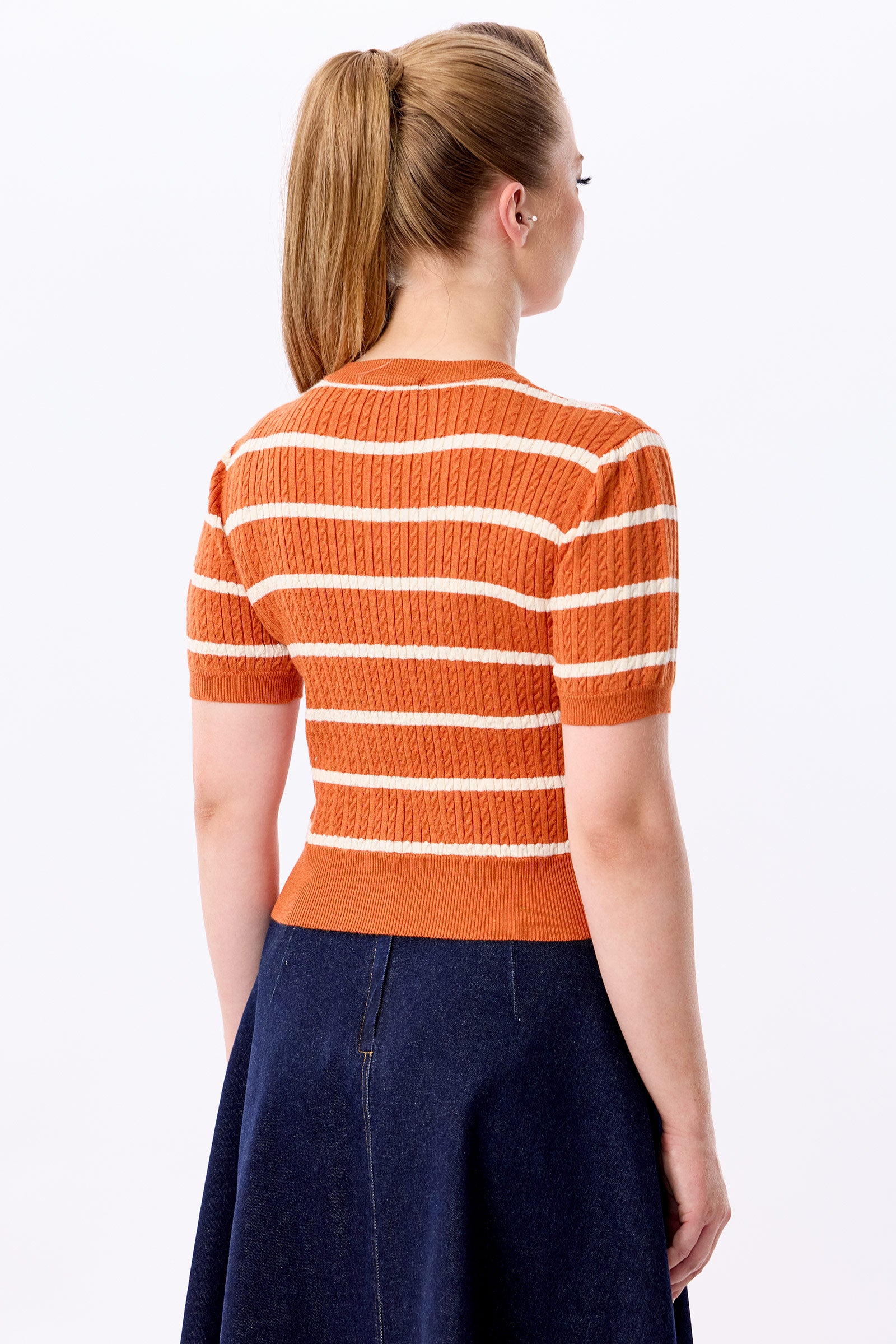 Lynn Striped Knitted Top