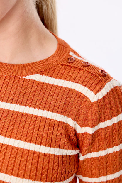 Lynn Striped Knitted Top