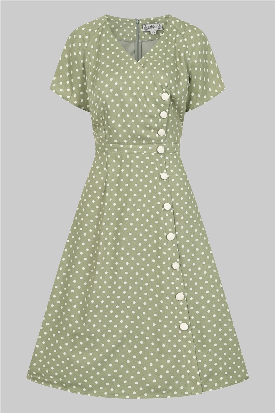 Cherylin Vintage Polka Flared Dress