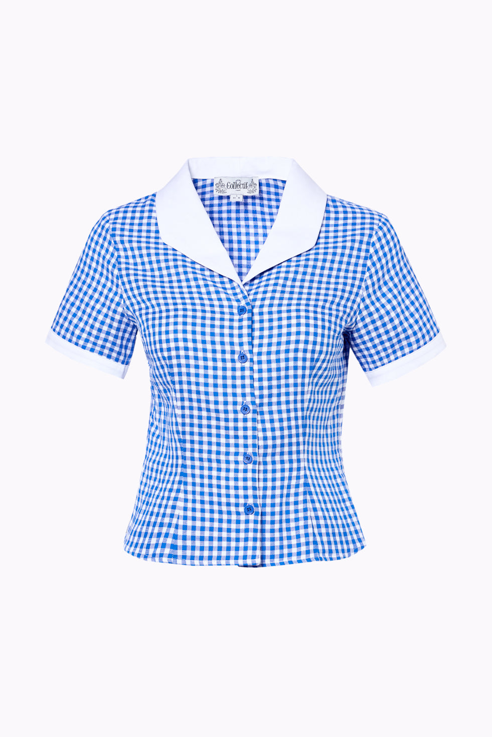 Taylor Gingham Blue Blouse