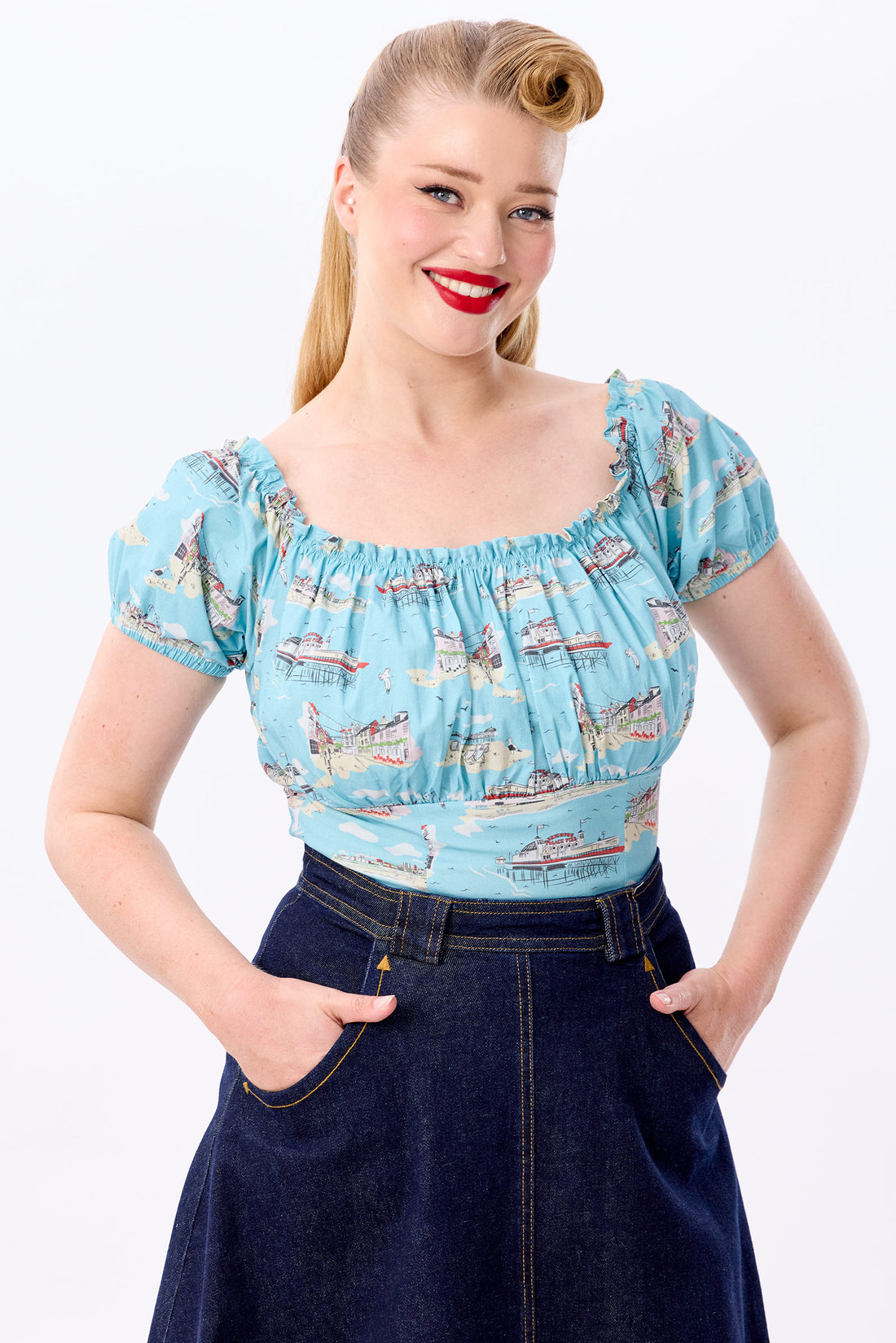 Viviana Brighton Postcard Top