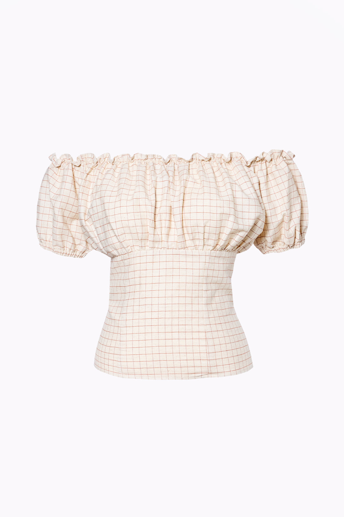 Viviana Grid Check Top Desert