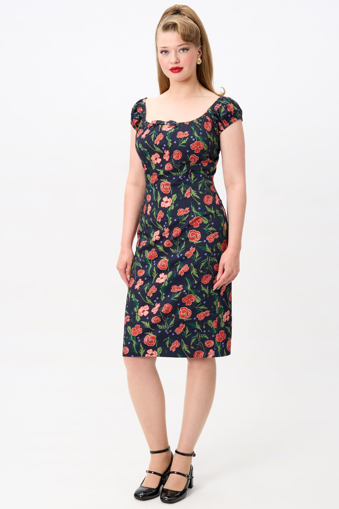 Lorena Poppy Pencil Dress