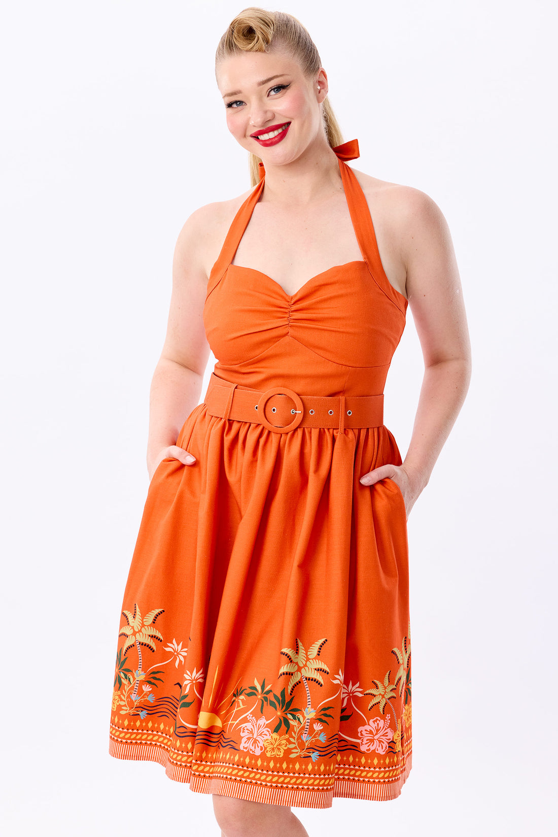 Kimmy Tropical Sunset Swing Dress
