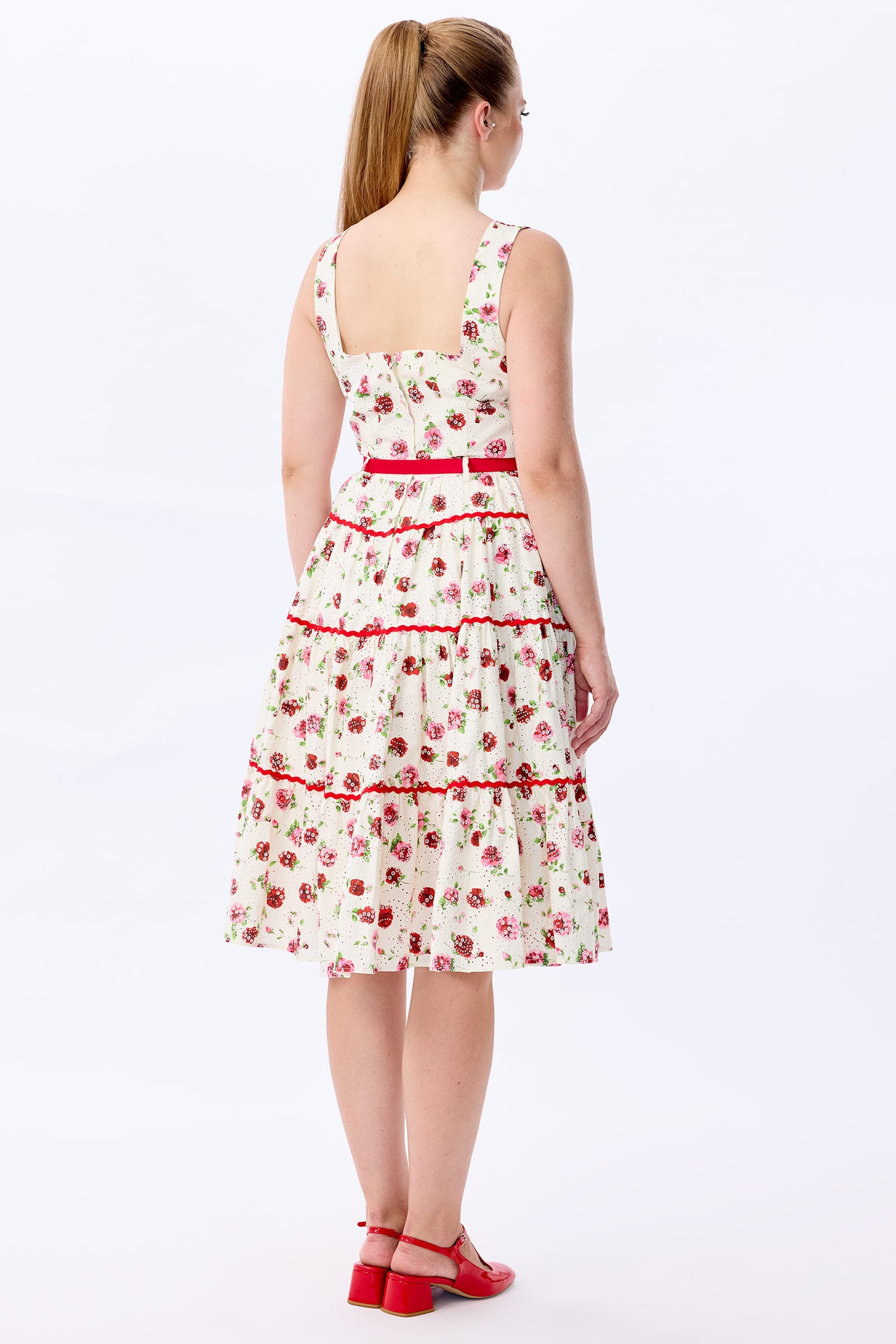Erina Rose Broderie Tiered Dress