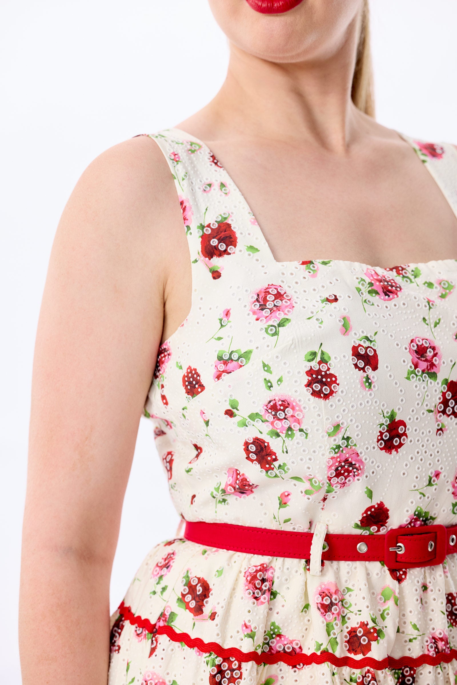 Erina Rose Broderie Tiered Dress