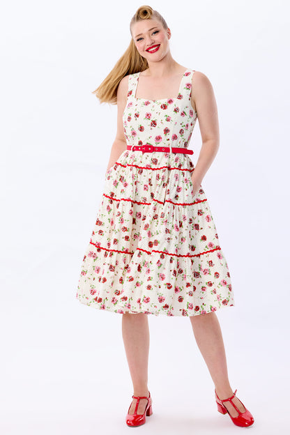 Erina Rose Broderie Tiered Dress