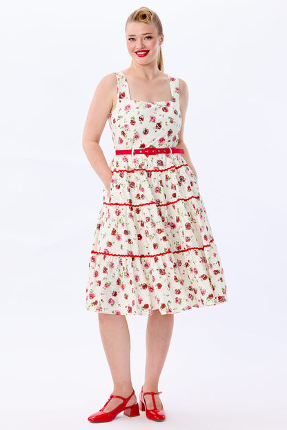 Erina Rose Broderie Tiered Dress
