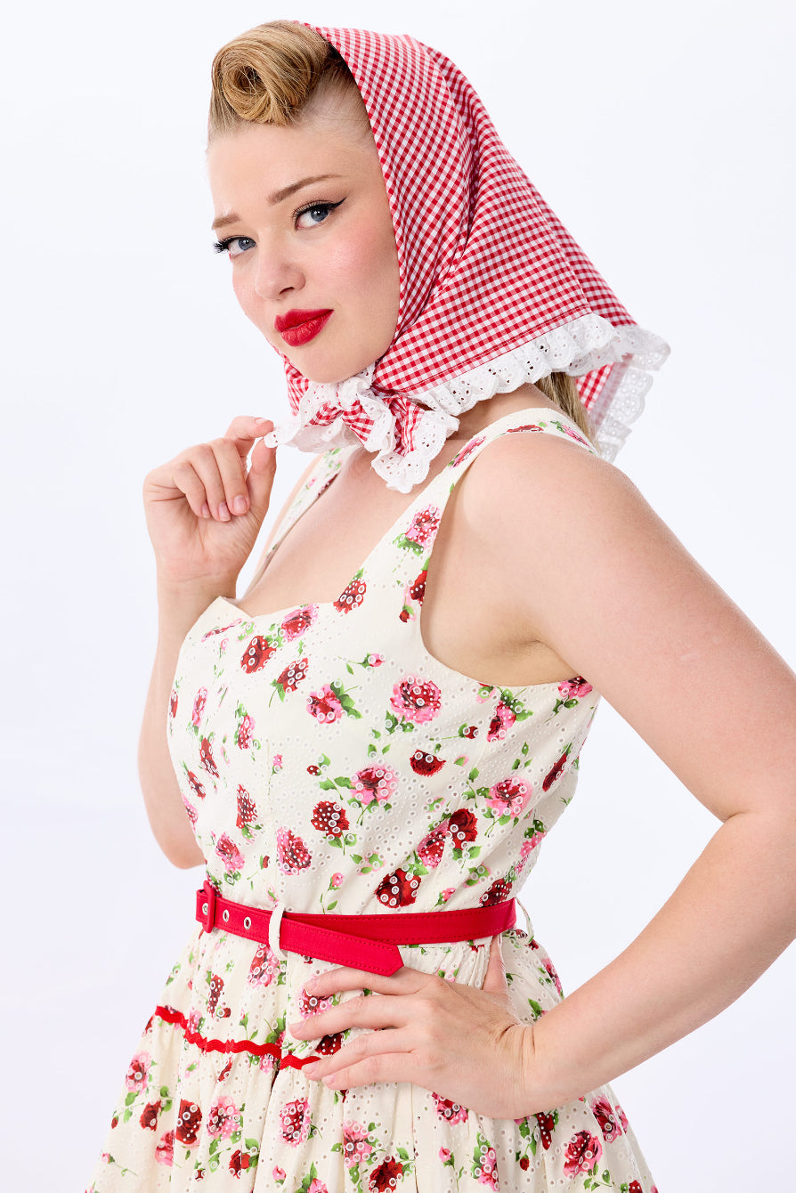 Jeannette Gingham Head Scarf